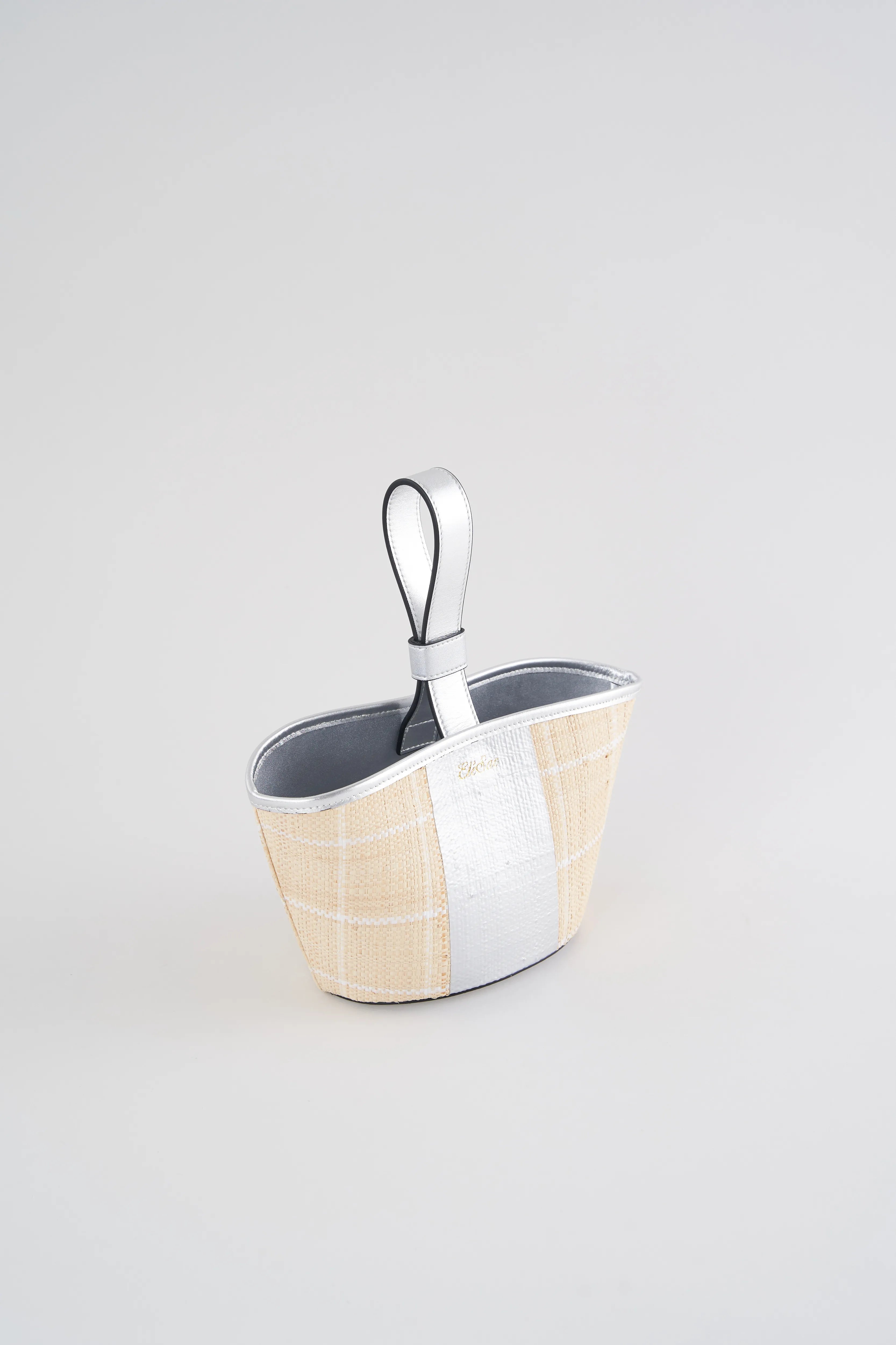 CHECK TOP HANDLE BAG