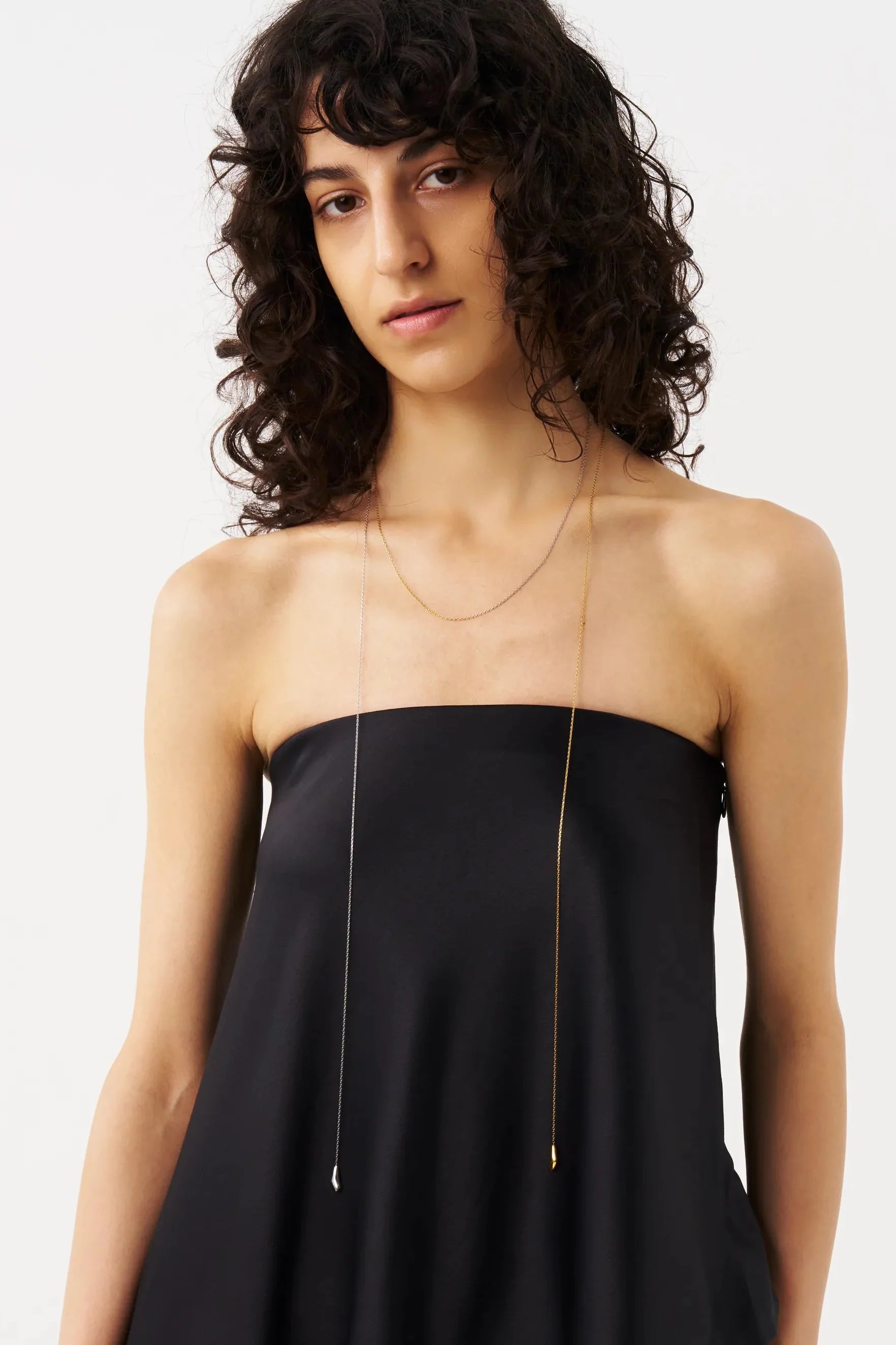 Drop Bicolor Long Necklace