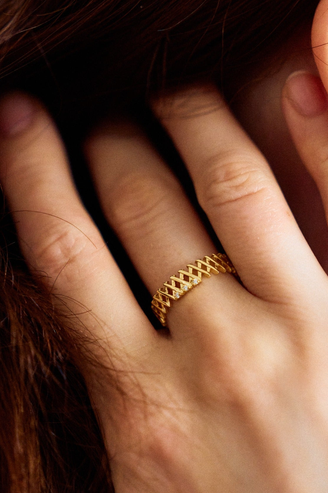 MIMI DIAMOND GRID RING
