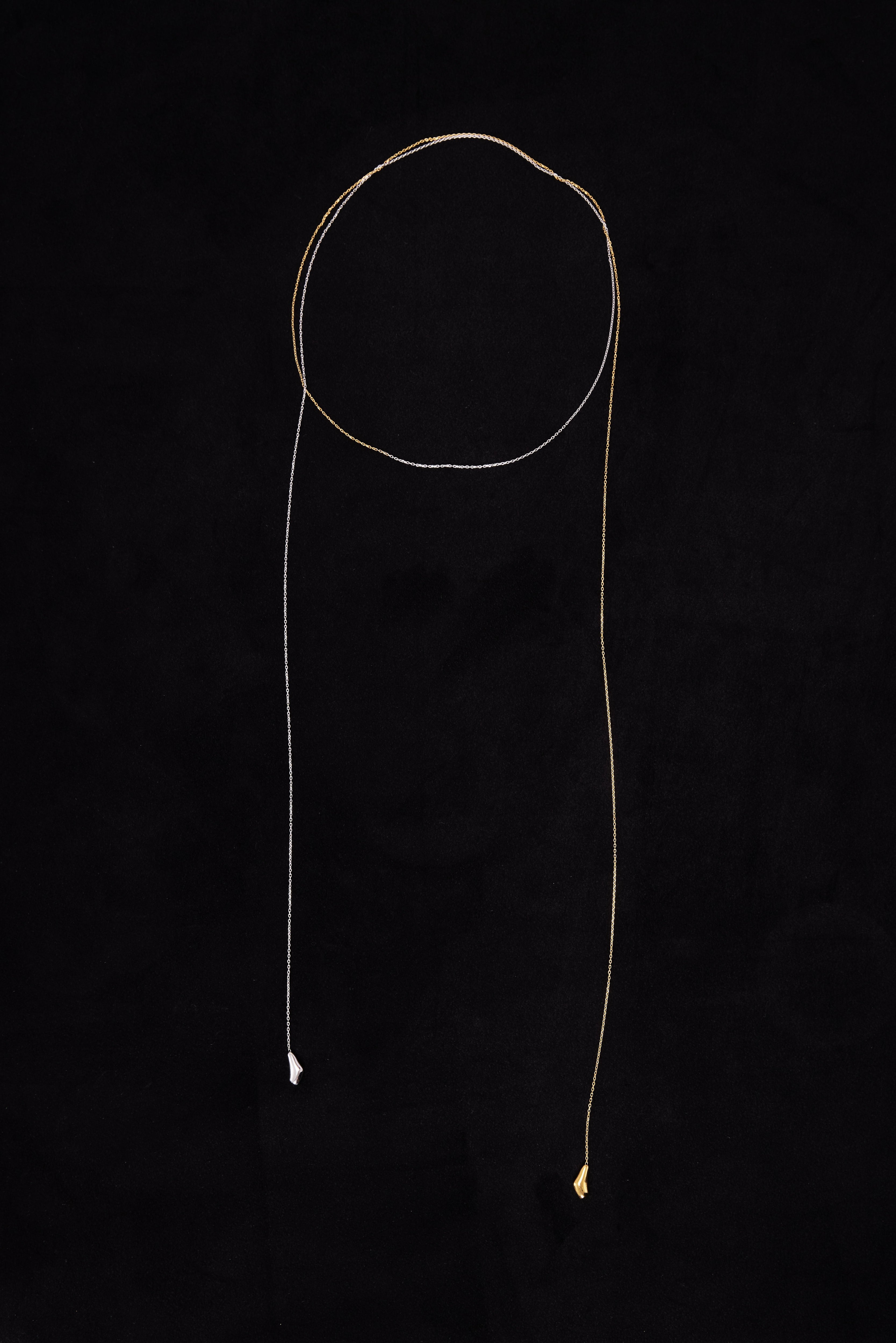 Drop Bicolor Long Necklace