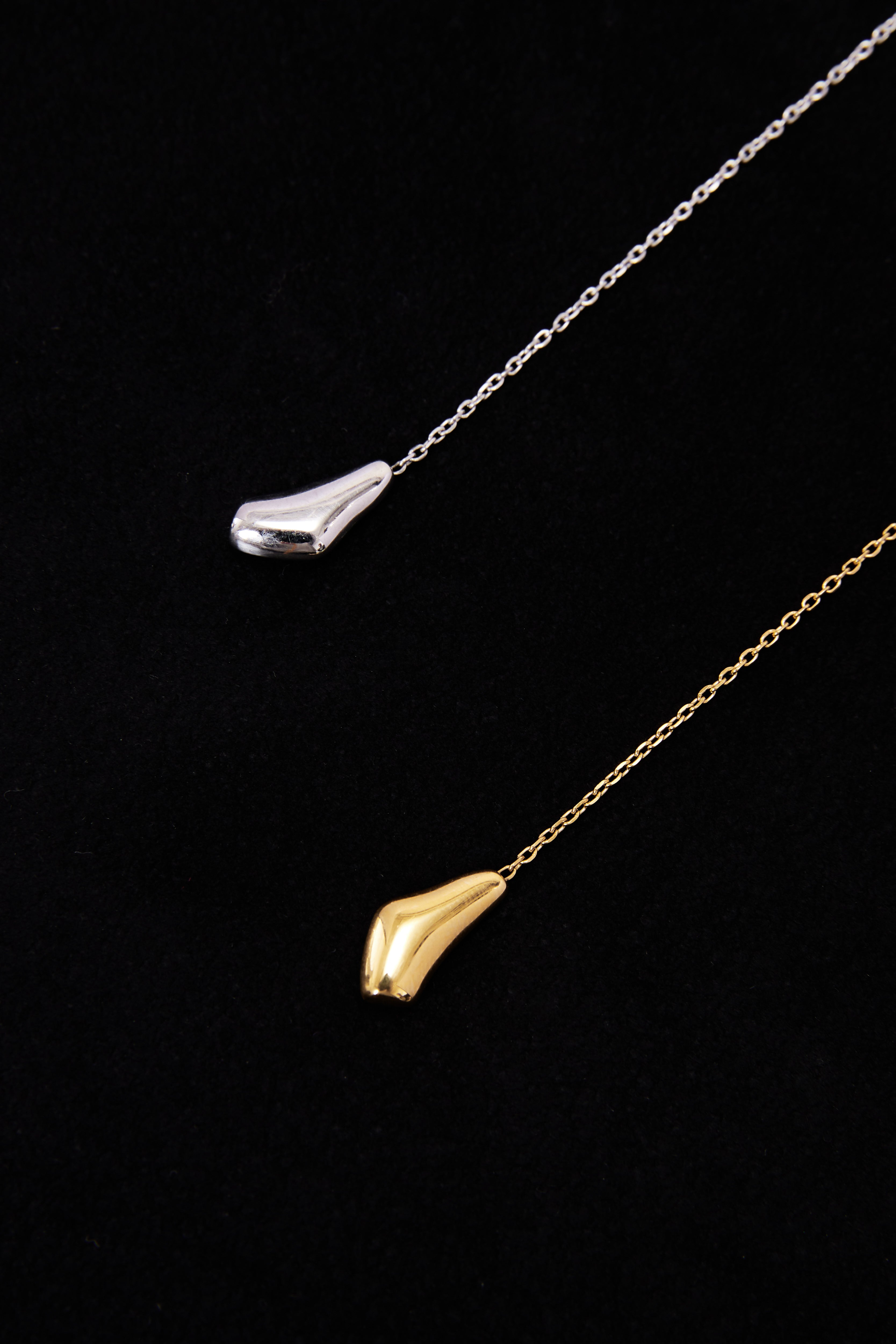 Drop Bicolor Long Necklace