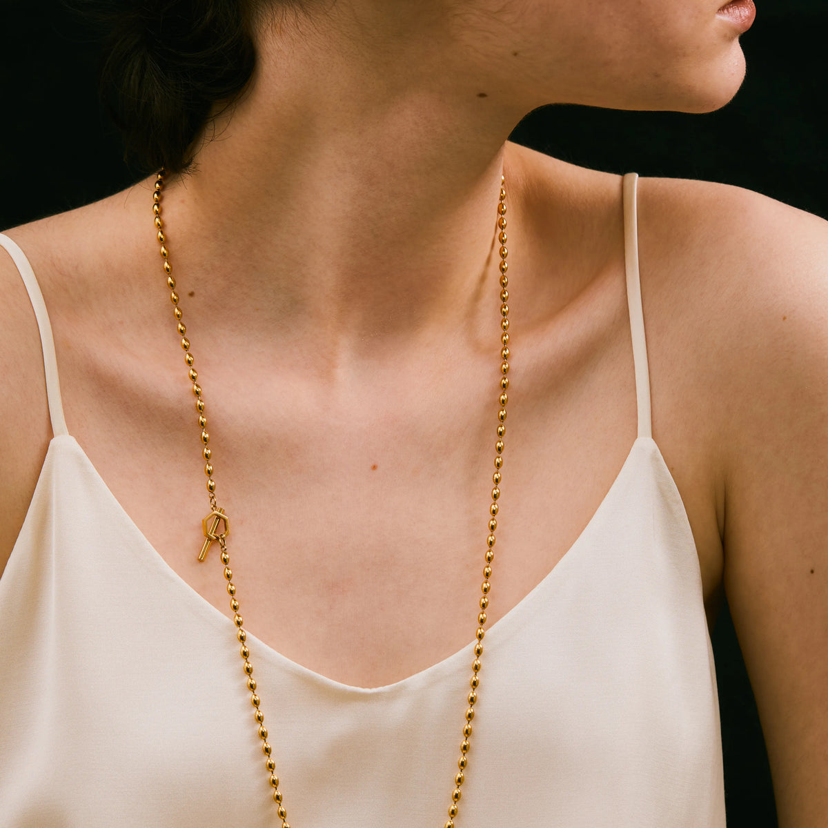 Drop Chain Long Necklace