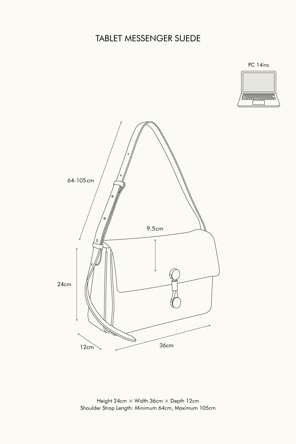 TABLET MESSENGER SUEDE