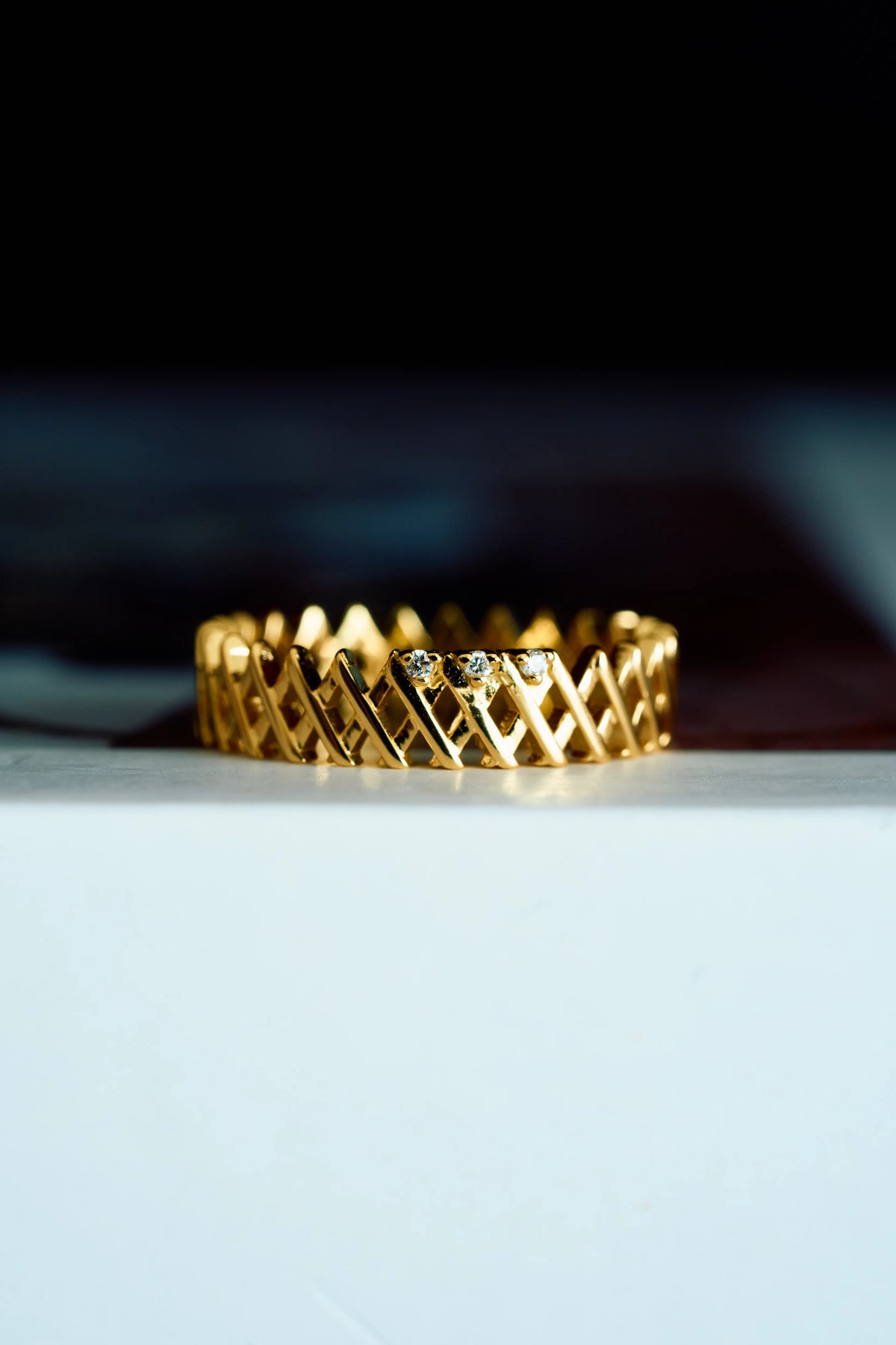 MIMI DIAMOND GRID RING