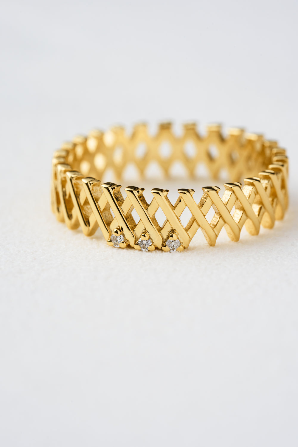 MIMI DIAMOND GRID RING