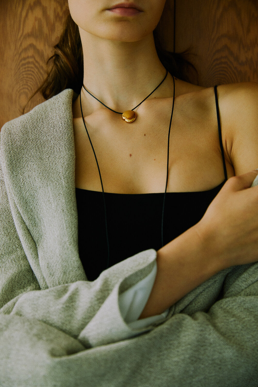 Plump Drop Cord Necklace