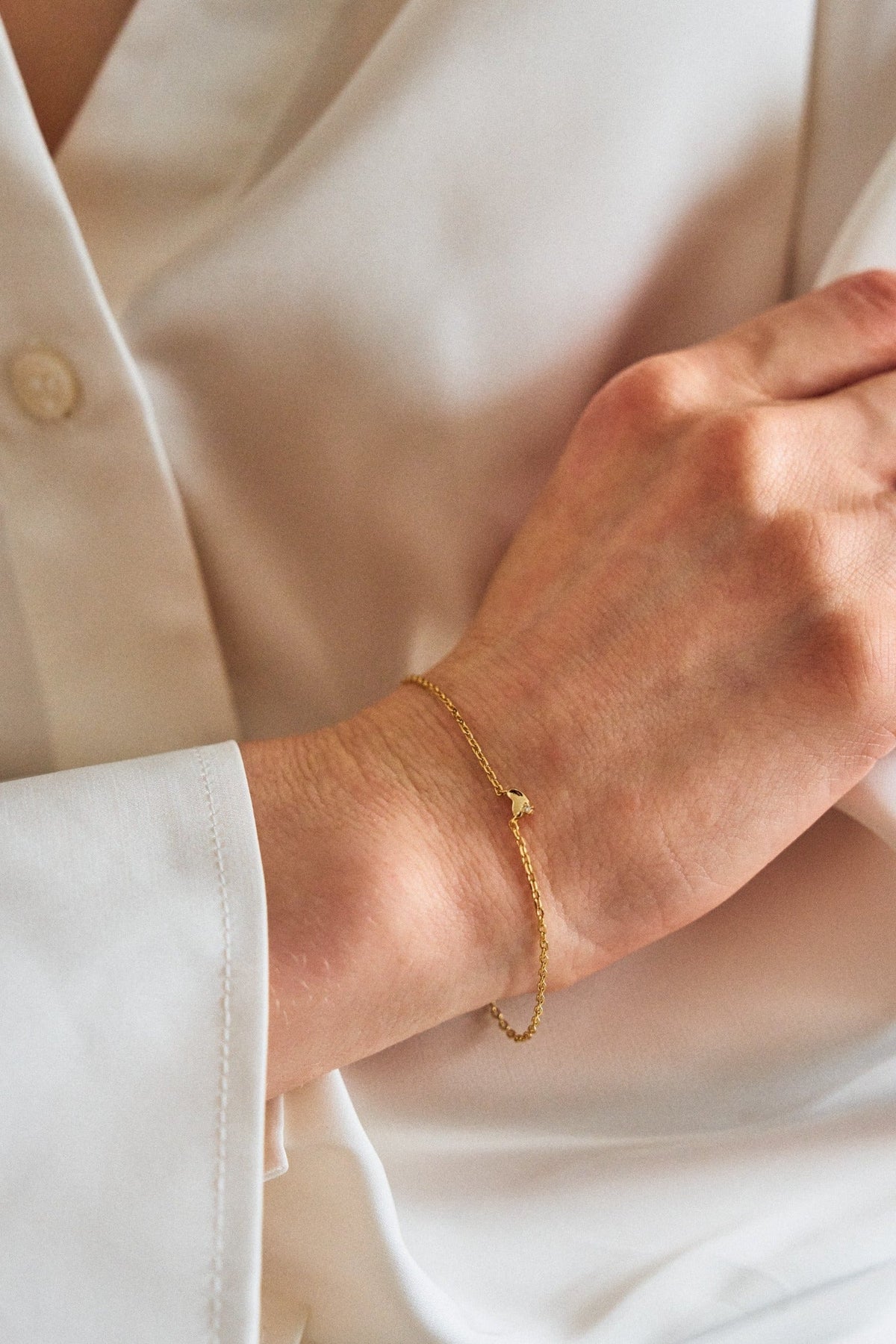 TINY HEART DIAMOND BRACELET